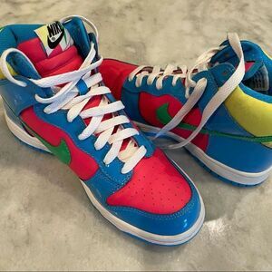 Nike Dunk High GS Cherry / Blue-Green - Yellow Rare